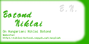 botond niklai business card